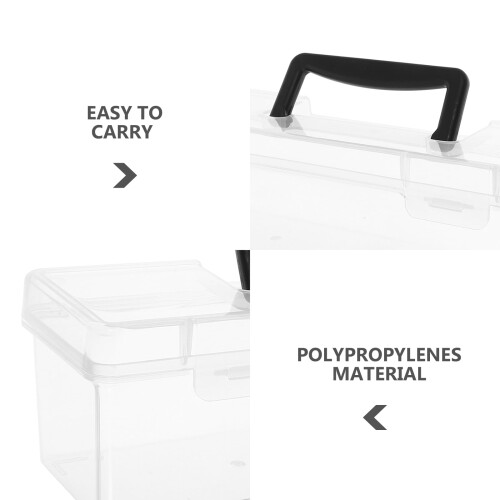 Multifunctional Toolbox Stackable Bolt Craft Organizer and Storage Black 2