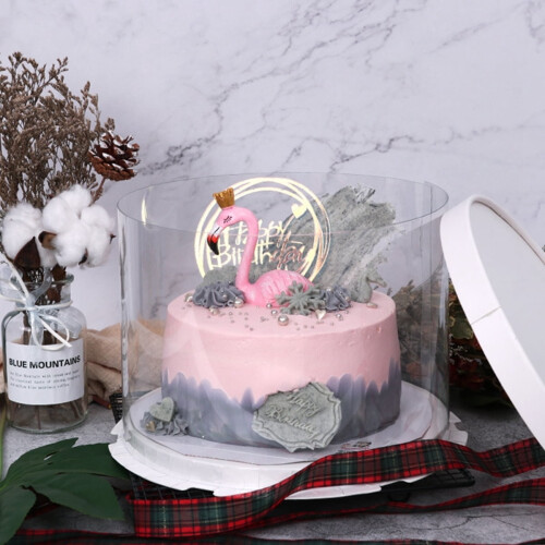 Cake Box White Transparent 1Pcs 6 Inch 2