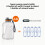 Bouteille d'eau bleue 2,2 L réutilisable avec graduations 5