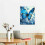 Tableau mural papillon bleu sur toile 40 x 50 cm 2