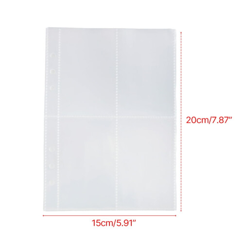 10Pcs Pocket Sleeves Double-Side Page Sheets Protector Photo Post Cards Packet 2