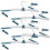 OUNONA Cintres pliables bleus, lot de 5 6