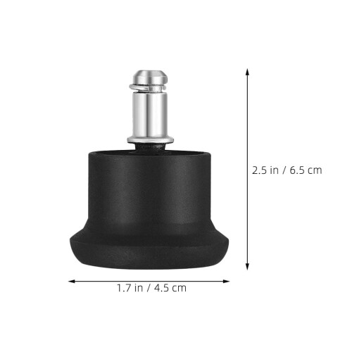 Möbelgleiter, schwarz, Gummi, Eisen, 12 Stück 1
