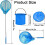 Conjunto com 6 redes de pesca - 4 redes (azul, laranja, verde e rosa) e 2 baldes (azul e laranja). 2