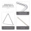 1 ensemble de triangles de percussion à main avec maillet 2