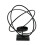Iron Ball Ceramic Candlestick Holder – Black 2