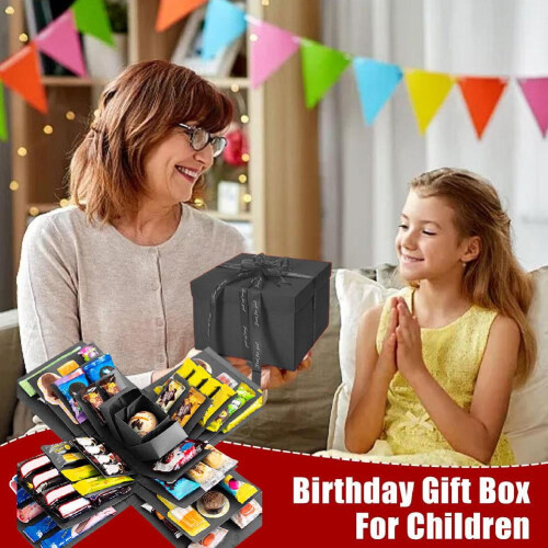 Κουτί δώρου DIY Explosion, κουτί έκρηξης σνακ 5 στρώσεων, κουτί scrapbooking1P0B5 2