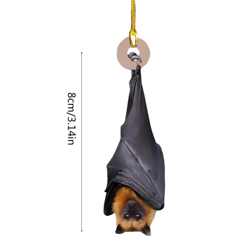 Gothic Bat Ornament Black 3.14 Inch 1