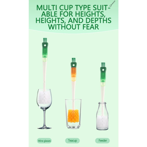 Bottle Brush Set 5-piece with 14-inch Handle Orange 1