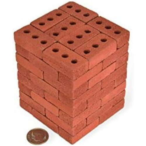 Mini röda klossar, skala 1:6 (64-pack) 1