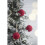 Rode bessenbalornament 6,5 x 6,5 inch, set van 3 4