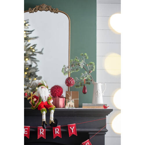 Rode bessenbalornament 6,5 x 6,5 inch, set van 3 1