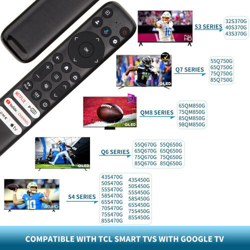 Ersatzfernbedienung für TCL Android-Fernseher RC813 1