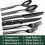Stainless Steel Flatware Set Black Hammered 24-Pc 2
