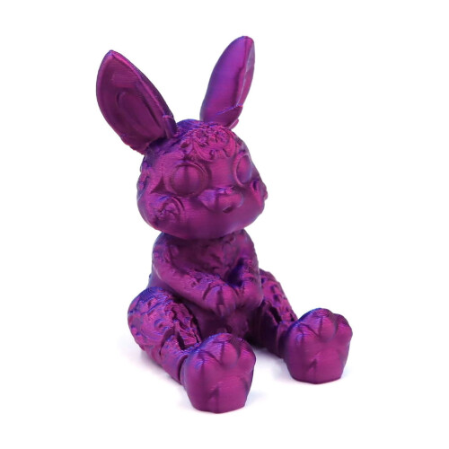3D-geprint paashaasje – beweegbaar, paars, 15 cm 2