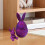 3D-geprint paashaasje – beweegbaar, paars, 15 cm 4