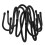 6pcs Versatile Plastic Fence Hooks for Home Use Black Compact Design Saves Space 6