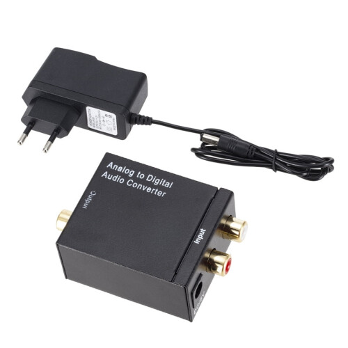 Conversor de áudio analógico para digital com saídas coaxial e Toslink 2