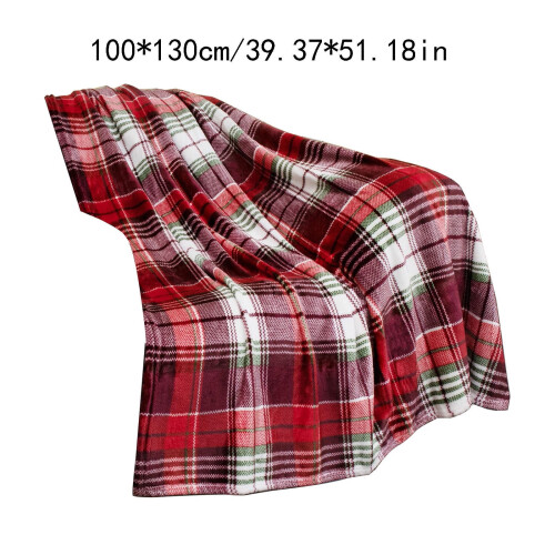 Fleece Buffalo Plaid -heittohuopa Punainen Musta 2