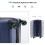 24" Expandable Hardside Spinner Luggage w/TSA Lock - Lightweight Medium Checked Suitcase, Blue 4