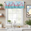 Θήκη για βέργες Flamingo Cartoon Valance 54x18in, για κουζίνα, υπνοδωμάτιο, μπάνιο, σαλόνι – 2