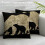 Housse de coussin carrée noire en peluche courte 3