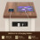 Farmhouse End Table with Charging Station White Brown 8