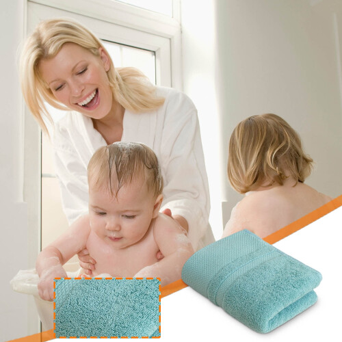Serviette de bain en coton doux et absorbant 34 x 75 cm 1