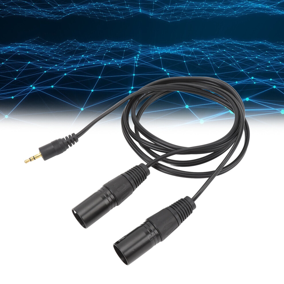 3.5Mm To Dual Xlr Male Microphone Cable 1.5M Ofc Pvc 8791384782171