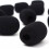 10 buc microfon tampoane microfon căști grilă parbriz burete spumă negru microfon capac V2F7 8