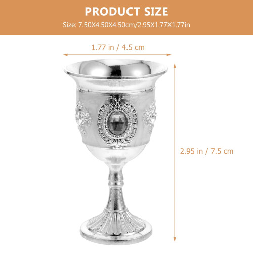 Retro Wine Glass Home Decor White 7.5x4.5x4.5 cm 1
