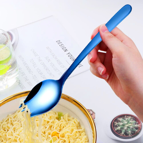 in1Spoons Πιρούνια 5 τεμαχίων από ανοξείδωτο ατσάλι, επαναχρησιμοποιήσιμα μεταλλικά 2
