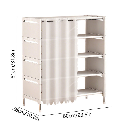 Ράφι παπουτσιών Plastic4Tier, Φορητή, Εξοικονομεί χώρο και Συναρμολογείται εύκολα με 2