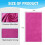 Pink Microfiber Salon Towels 27x16 in 24 Pack 2