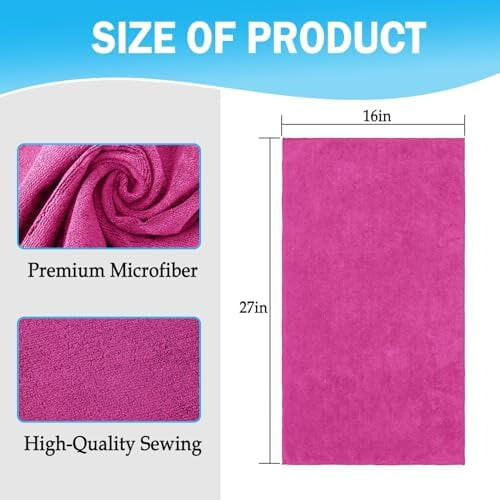 Pink Microfiber Salon Towels 27x16 in 24 Pack 1