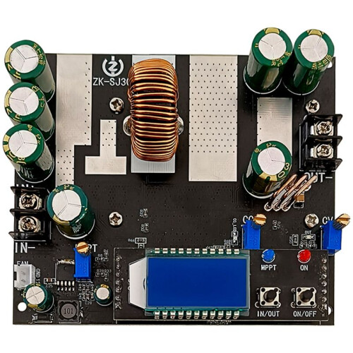 ZK-SJ30 700W Synchronous Rectification 30A Automatic Buck-Boost Power Module Solar Charging MPPT,with Display