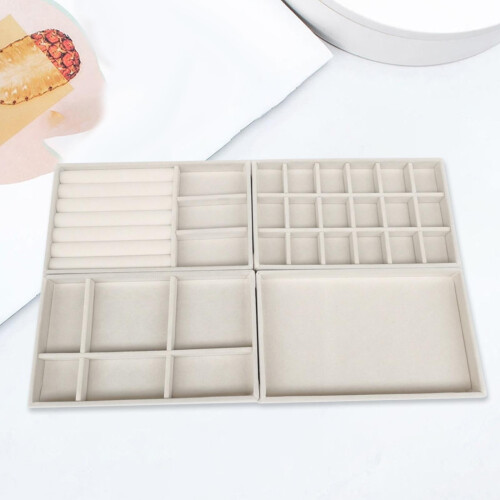 4 τεμάχια δίσκοι κοσμημάτων, δίσκοι ένθετων συρταριών για βραχιόλια δώρων ημέρας 2