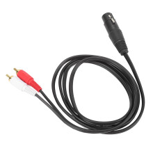 XLR-Y-Verteilerkabel 22AWG OFC 1,5 m / 4,9 ft Schwarz