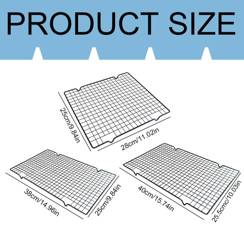 Durable Grid Wire Baking Rack – Multipurpose for Baking, Grilling, Roasting | Dishwasher Safe | Fits Standard Jelly Roll Pans 2