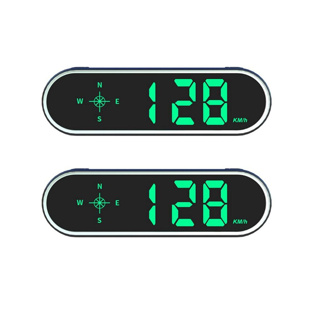 2X Hud Gps Speedometer Universal Car Heads- Display Speed Meter With Compass Over Speed Alarm For All Vehicle 4713418303002