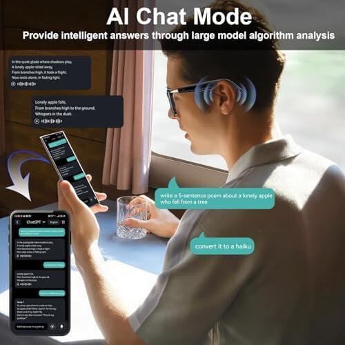 AI Smart Glasses with ChatGPT Bluetooth Black 1