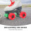 Red PU Roller Skate Wheels High Elasticity 4pcs 7