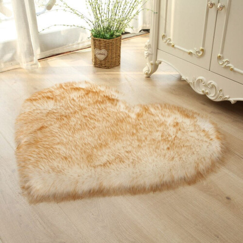 Kunstfellteppich, weicher Plüschteppich, 70 x 90 cm 1