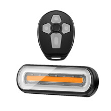 Wireless Bicycle Alarm Rear Tail Light with Turn Signal Waterproof Remote Control USB Bike Brake Taillight
