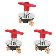 Battery Disconnect Cut Off Kill 500Amp Isolation 12-60V Car Boat Truck Fixed Handle Key (Type F 3pcs)