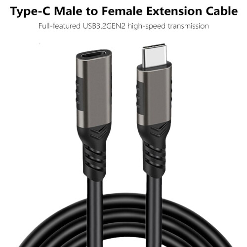 Καλώδιο επέκτασης USB C αρσενικό σε θηλυκό TypeC USB3.2Gen2 100W γρήγορης φόρτισης για 2