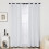 Room Darkening Thermal Curtains White Silver Wave Dots 5