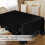 Nappe en satin noir à volants, 152 x 305 cm 5