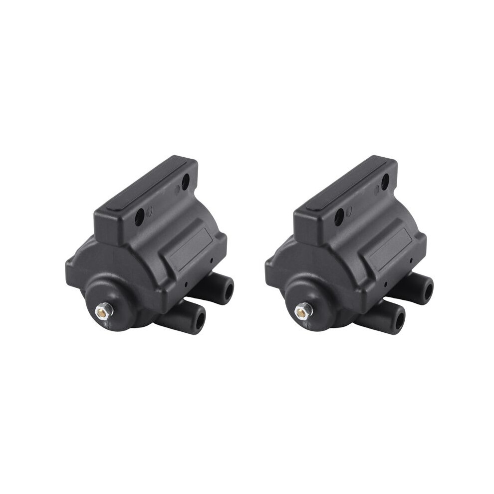 2X Dual Fire Twin Power Ignition Coil For Sportster Twin Dyna Softail Fat Boy Flstf Low Rider Fxs Black 6034013949500