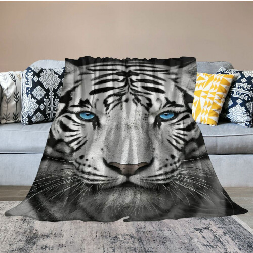 Κουβέρτα Tiger Λευκή Sherpa Αναστρέψιμη 50x60 εκ. 1